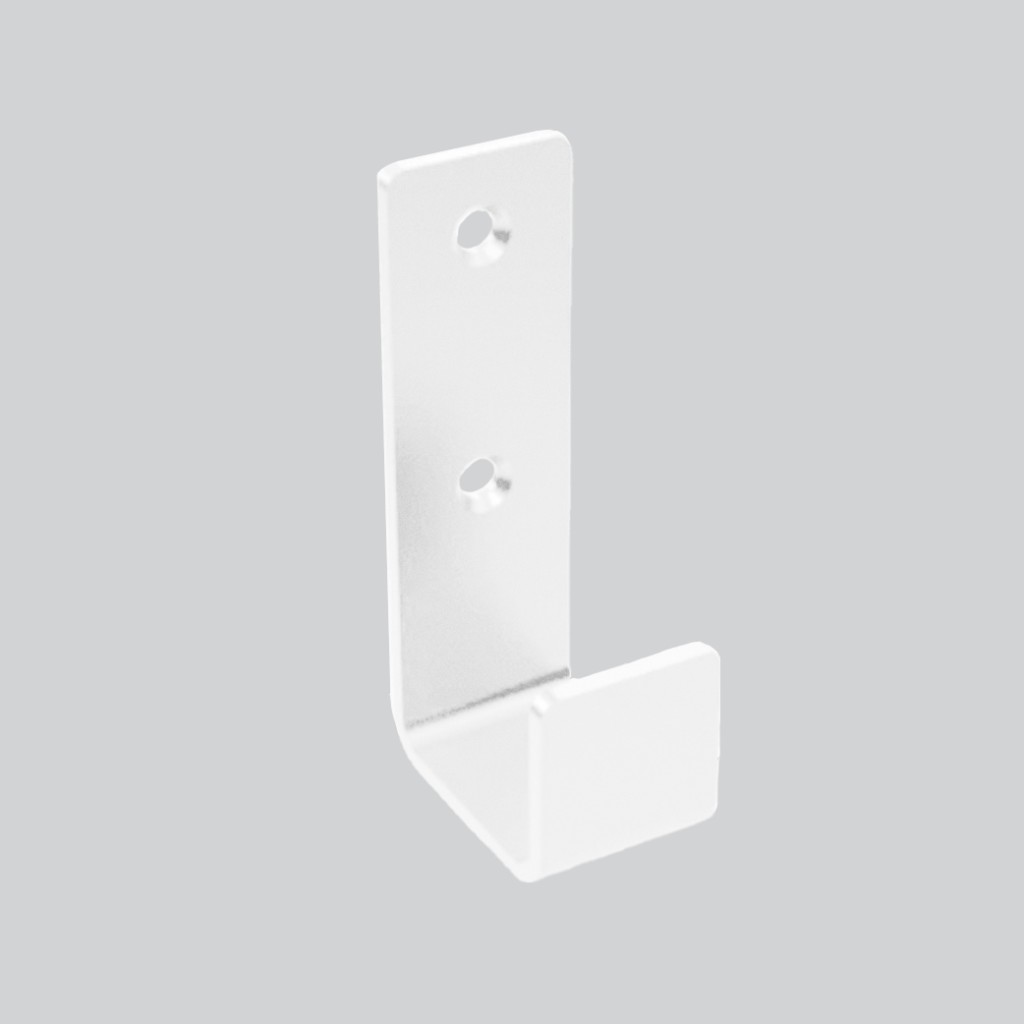 Strip Pattern Coat Hook – Antimicrobial Eco-Friendly Matt White