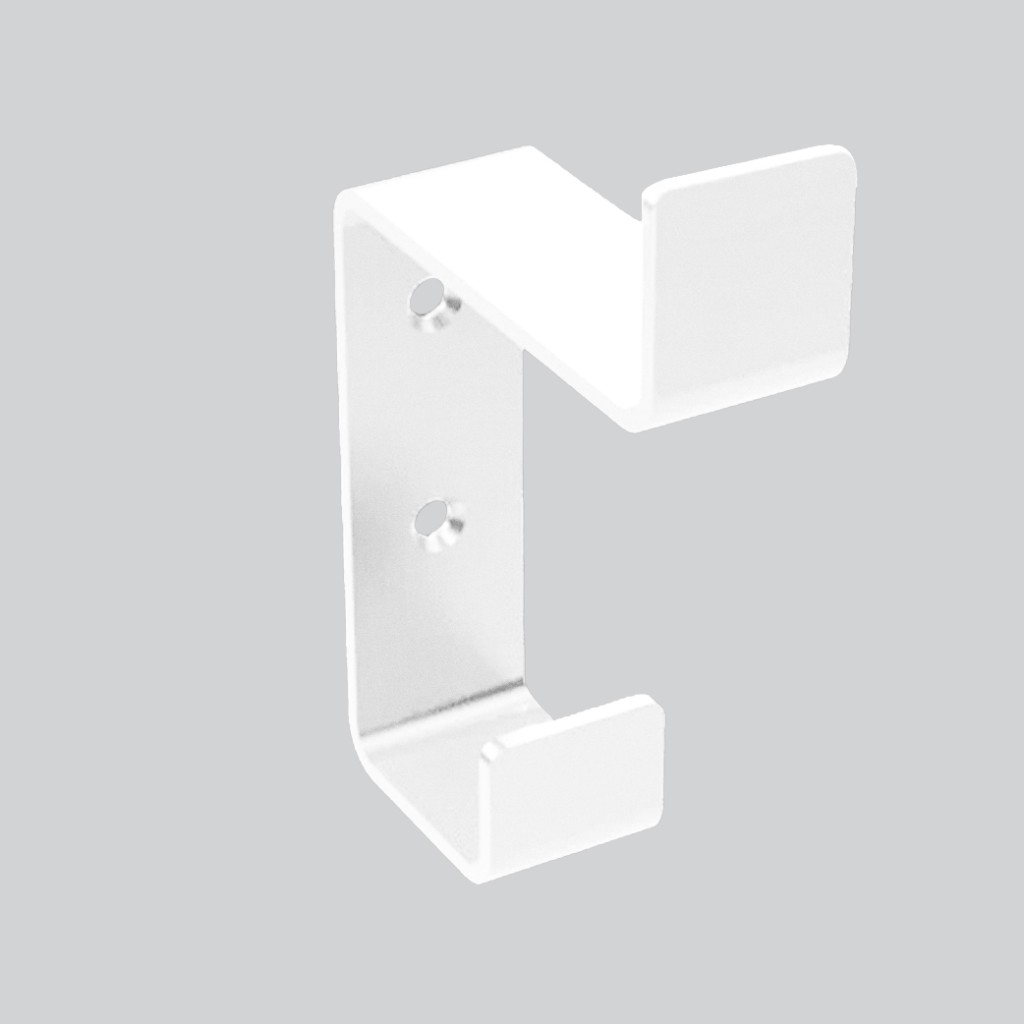 Strip Pattern Hat & Coat Hook – Antimicrobial Eco-Friendly Matt White