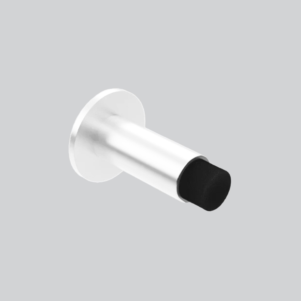 Concealed Face Fixing 80mm Projection Door Stop – Antimicrobial Eco-Friendly Matt White