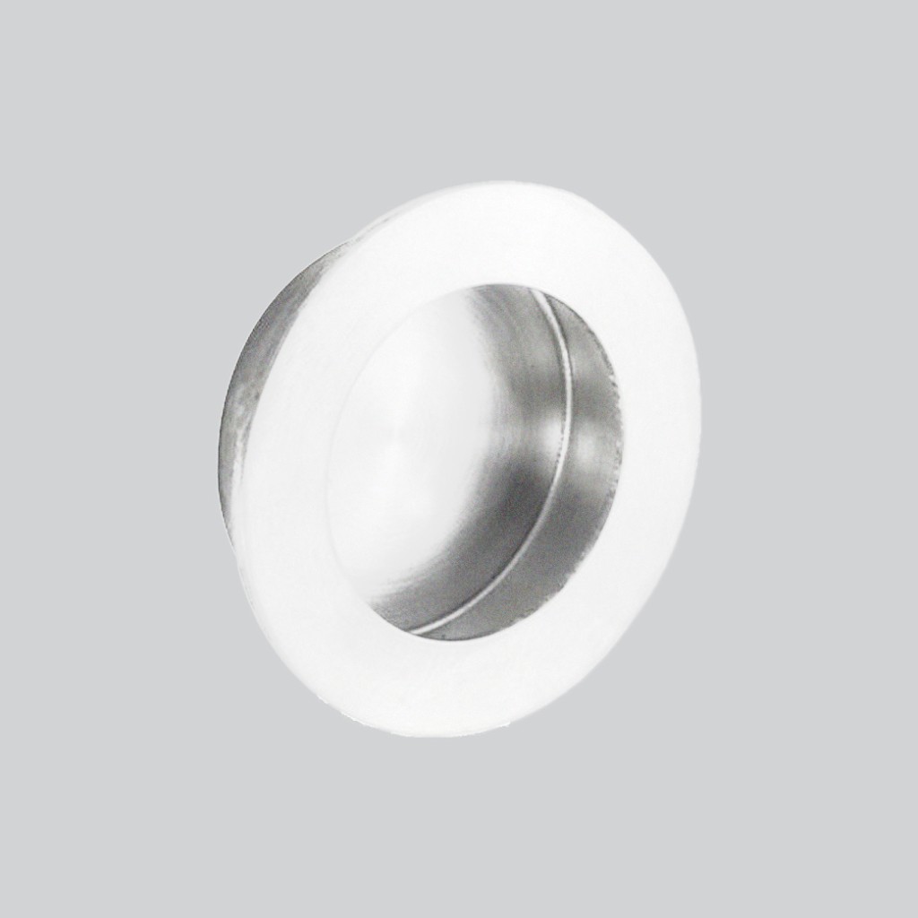 Circular Flush Handle 78mm Ø – Antimicrobial Eco-Friendly Matt White