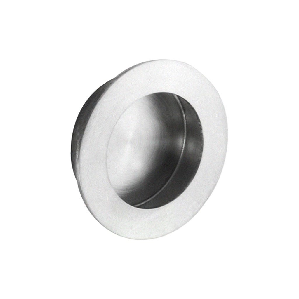 Circular Flush Handle 78mm Ø – Antimicrobial Satin Stainless Steel