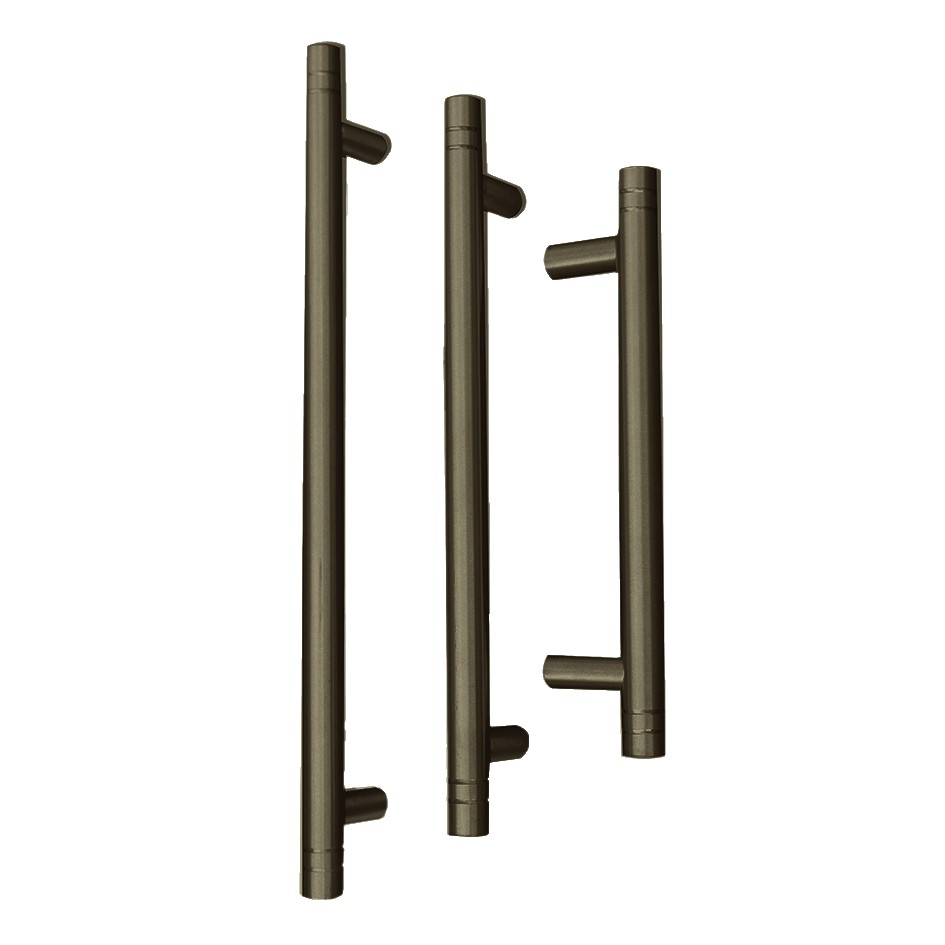 ‘T-bar’ Grooved Wardrobe & Cabinet Handles Complete with Bolt Through Fixings – Adonic Matt Bronze