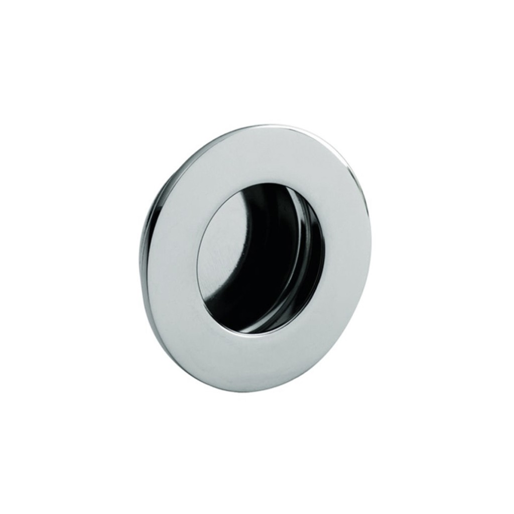 Circular Flush Pull 48mm Ø – Polished Stainless Steel 