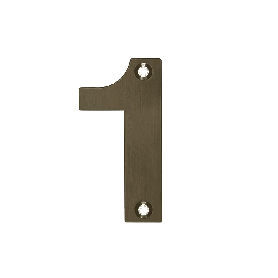 Numeral 1 – Available in 50mm, 75mm & 100mm – Adonic Matt Bronze