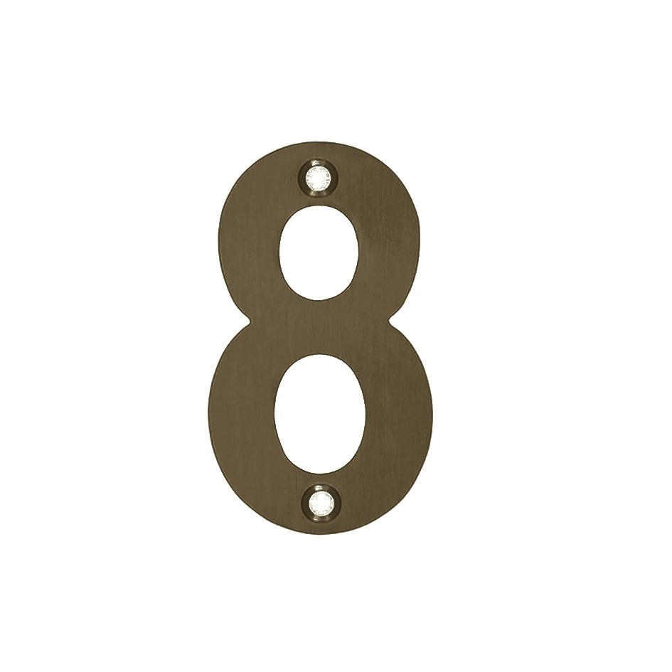 Numeral 8 – Available in 50mm, 75mm & 100mm – Adonic Matt Bronze