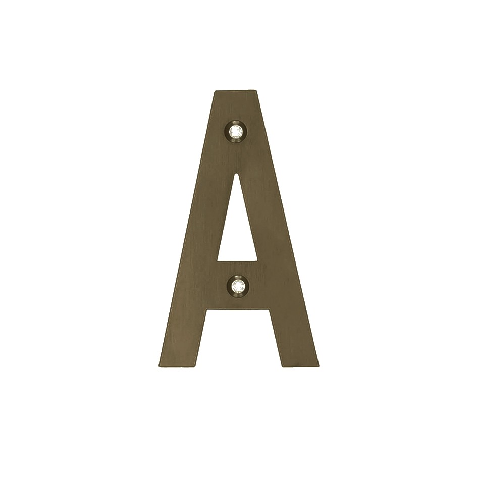 Letter A – Available in 75mm & 100mm – Adonic Matt Bronze