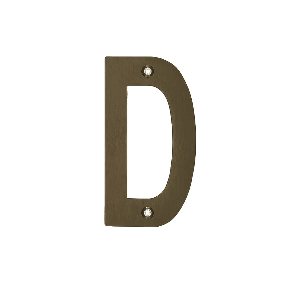 Letter D – Available in 75mm & 100mm – Adonic Matt Bronze