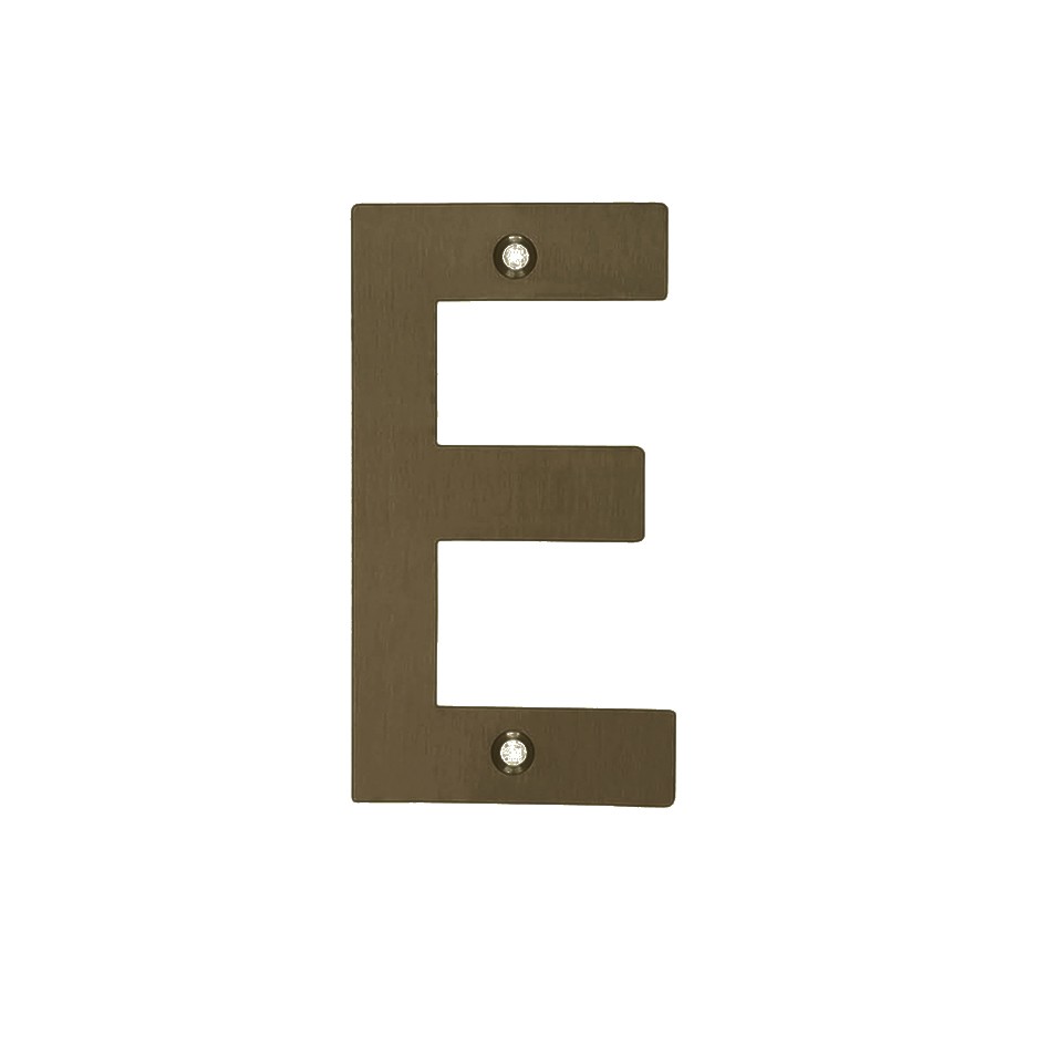 Letter E – Available in 75mm & 100mm – Adonic Matt Bronze