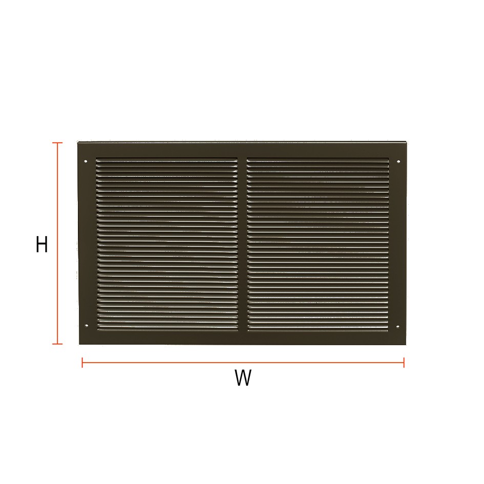 Fixed Louvered vent – (W) 345mm x (H) 295mm – Adonic Matt Bronze