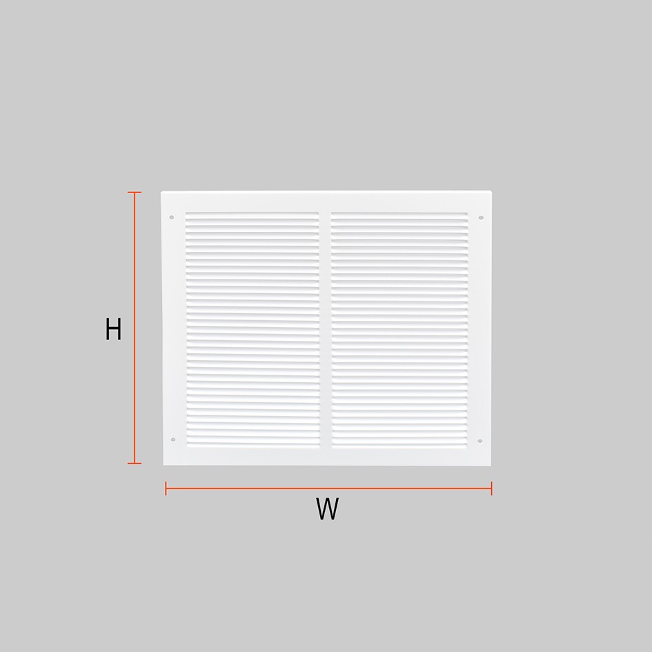Fixed Louvered vent – (W) 345mm x (H) 345mm – Matt White