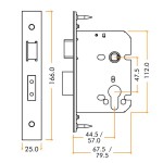 Heavy Duty Euro Sash Lock Case – Adonic Matt Bronze