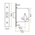 Heavy Duty Euro Deadlock Case – Adonic Matt Bronze