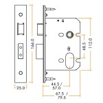Heavy Duty Oval Sash Lock Case – Adonic Matt Bronze