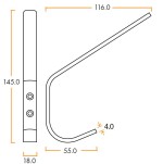 Heavy Duty Strip Pattern Hat & Coat Hook – Adonic Matt Bronze