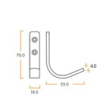 Heavy Duty Strip Pattern Single Coat Hook – Adonic Matt Bronze