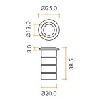 Dust Excluding Socket for Flush Bolts  – Concrete – Adonic Matt Bronze