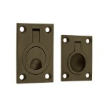 Rectangular Flush Ring Pull Handles for Cupboard and Wardrobe doors – Adonic Matt Bronze