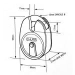 Chubb 1K11 Battleship Heavy Duty Padlock