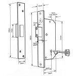 Chubb 3G220 5 Lever Narrow Stile Mortice Deadlock