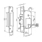 Chubb 3K74 5 Lever Roller Bolt Sash Lock