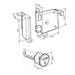 Chubb 4L70 High Security Narrow Stile Surface Fitted Lock