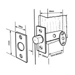 Chubb 8002 Mortice Rack Security Door Bolt
