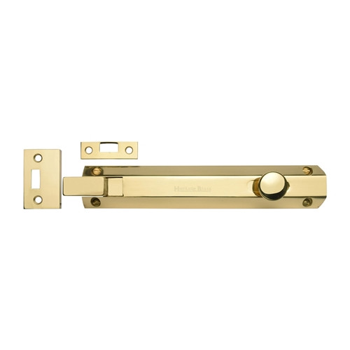 M Marcus Heritage Brass Door Bolt Necked Flat 203.2mm