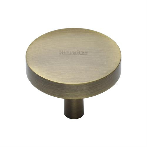 M Marcus Heritage Brass Tayo Design Domed Disc Cabinet Knob 38mm 