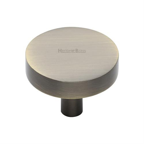 M Marcus Heritage Brass Cabinet Knob Disc Design 38mm 