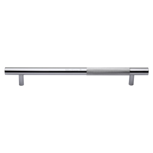 M Marcus Heritage Brass Door Pull Handle Bar Knurled Design 355mm Centre to Centre