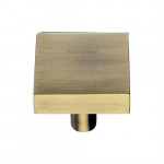 M Marcus Heritage Brass Cabinet Knob Square Design 32mm
