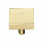 M Marcus Heritage Brass Cabinet Knob Square Design 32mm