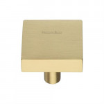 M Marcus Heritage Brass Cabinet Knob Square Design 32mm