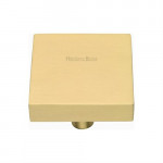 M Marcus Heritage Brass Cabinet Knob Square Design 38mm