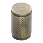 M Marcus Heritage Brass Cabinet Knob Cylindric Knurled Design 21mm 