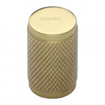 M Marcus Heritage Brass Cabinet Knob Cylindric Knurled Design 21mm 