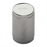 M Marcus Heritage Brass Cabinet Knob Cylindric Knurled Design 21mm 