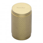 M Marcus Heritage Brass Cabinet Knob Cylindric Knurled Design 21mm 