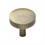 M Marcus Heritage Brass Tayo Design Domed Disc Cabinet Knob 32mm 