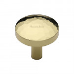 M Marcus Heritage Brass Cabinet Knob Hammered Design 32mm 