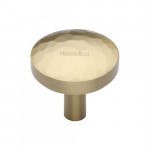 M Marcus Heritage Brass Cabinet Knob Hammered Design 32mm 