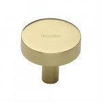 M Marcus Heritage Brass Cabinet Knob Disc Design 32mm 