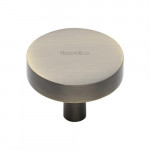 M Marcus Heritage Brass Cabinet Knob Disc Design 38mm 