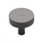 M Marcus Heritage Brass Cabinet Knob Knurled Disc Design 32mm 