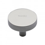 M Marcus Heritage Brass Cabinet Knob Knurled Disc Design 38mm 