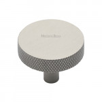 M Marcus Heritage Brass Cabinet Knob Knurled Disc Design 38mm 