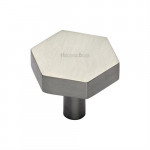 M Marcus Heritage Brass Cabinet Knob Hexagon Design 32mm 