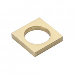 M Marcus Heritage Brass Square Cabinet Ring Pull 40mm