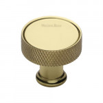 M Marcus Heritage Brass Florence Knurled Cabinet Knob 32mm 