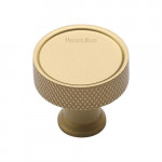 M Marcus Heritage Brass Florence Knurled Cabinet Knob 32mm 